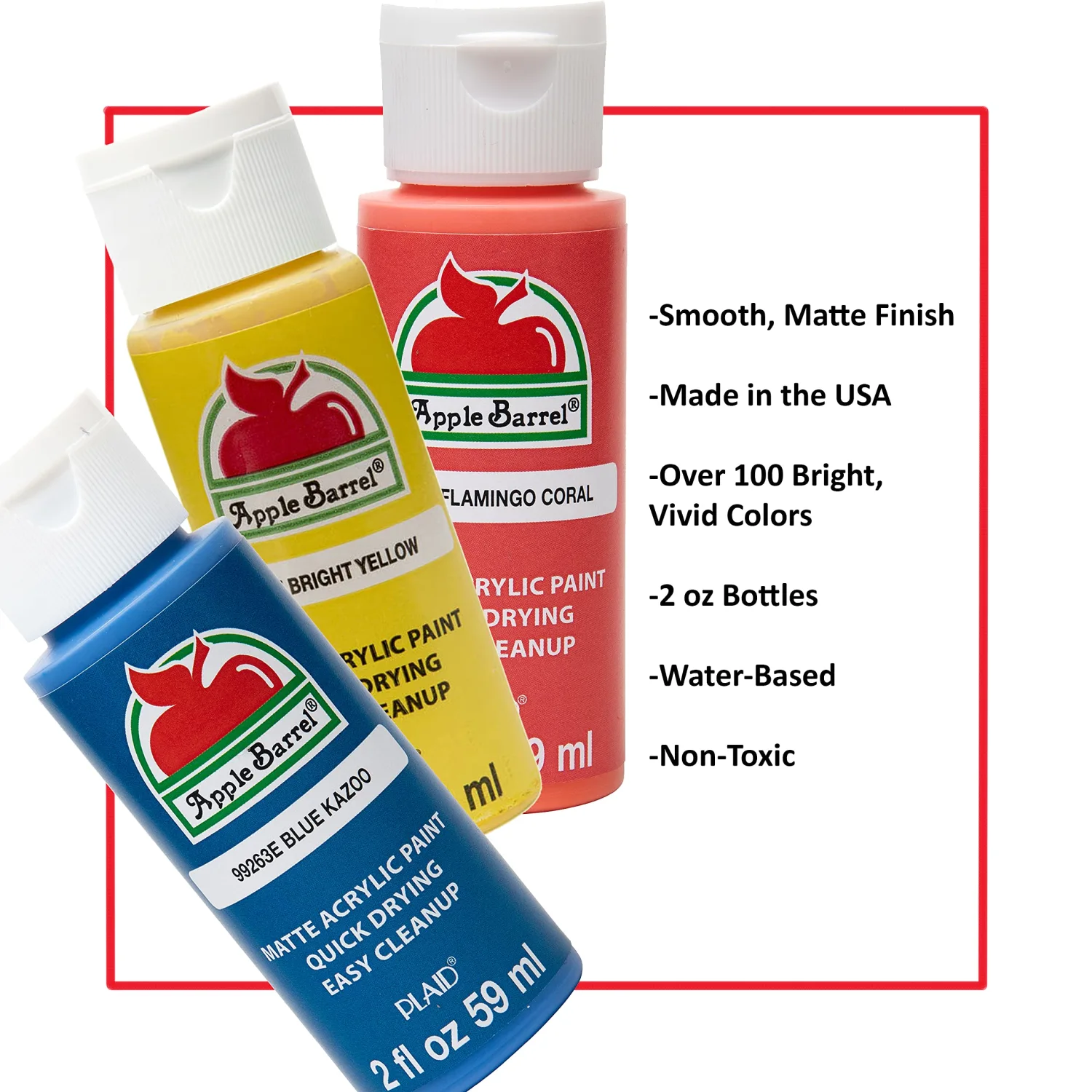 Apple Barrel Acrylic Paint, Cameo Pink (Pack of 3) 2 oz, 21464EA