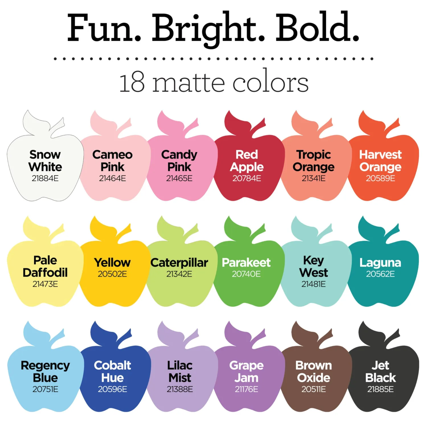 Apple Barrel, Pastel Dreams & Vivid Wonders Collection Acrylic Craft Paint, PROMOTCK, 2 fl oz each, 18 assorted matte colors, 18 count