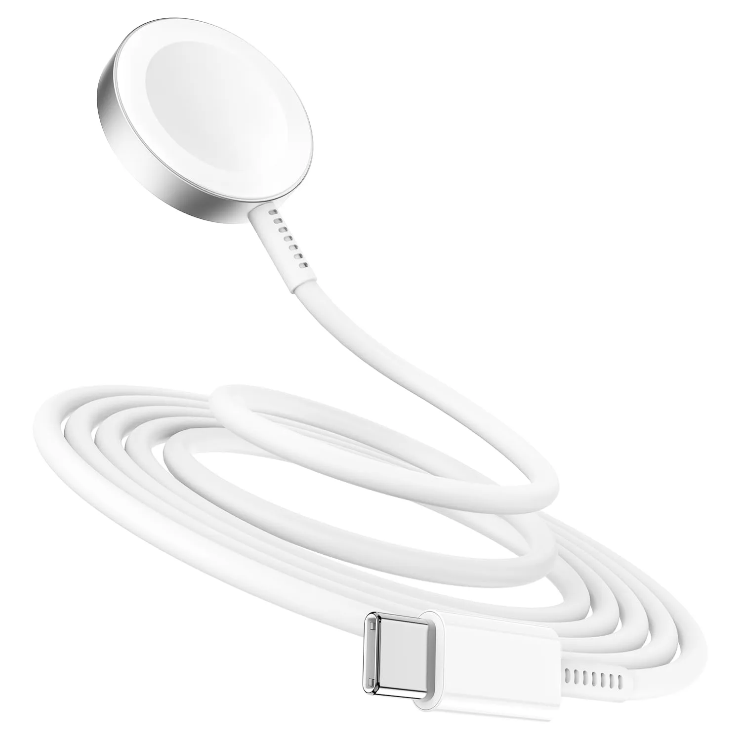 5W Fast Charging USB C Cable 6ft Compatible with Apple Watch Series SE2/8/7,[Apple MFi Certified] Magnetic Watch Charger for iWatch 6/5/4/3/2/1 Includes 38mm 40mm 42mm 44mm 45mm Dimensions - White