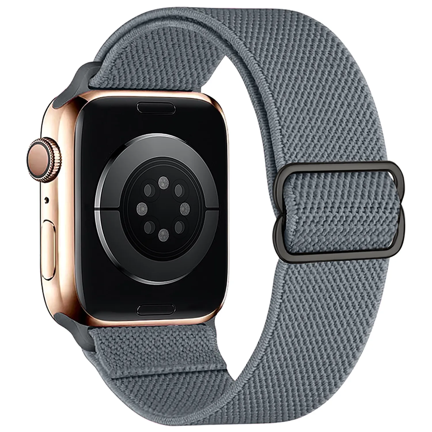 Stretchy Nylon Loop Bands Compatible with Apple Watch 38mm 40mm 41mm 42mm 44mm 49mm Adjustable Soft Elastics Strap Compatible with Apple Watch SE Ultra iWatch Series 8/7/6/5/4/3/2/1 (Blue gray,