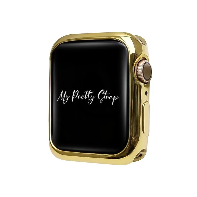 My Pretty Strap Glossy XOXO Cover Compatible with Apple Watch 38/40/41/42/44/45/49mm, Color Gold, Rose Gold, Silver for Women