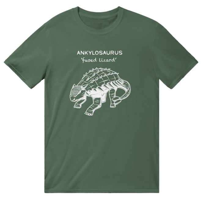 European And American Dragon Dinosaur Digital Printing Casual Round Neck T-shirt