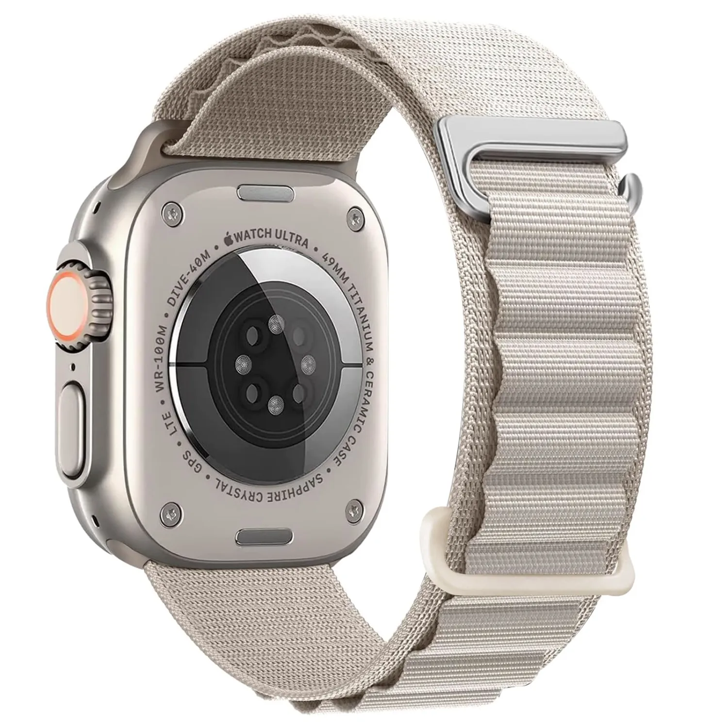 Alpine Loop Nylon Band - Compatible with Apple Watch Ultra 2/Ultra Band 49mm 45mm 44mm 42mm for Men Women, Adjustable with Metal C-Hook Strap for iWatch Ultra 2, iWatch Ultra Series SE 9/8/7/6/5/4/3