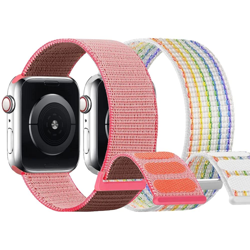 SimpleThings Compatible with Kids Apple Watch Bands, Nylon Hook and Loop for K12 Boy Girl Small Wrist iWatch Series 9 8 7 6 5 4 3 SE SE2