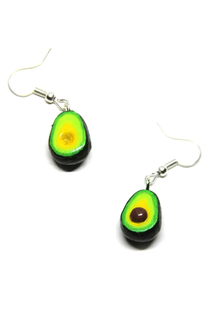 Avocado Earrings Gift for Her | Hypoallergenic Tiny Food Avocado Drop Earrings Gift for Couples