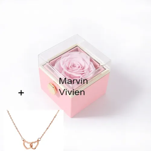 Marvin and Vivien engraved on necklace