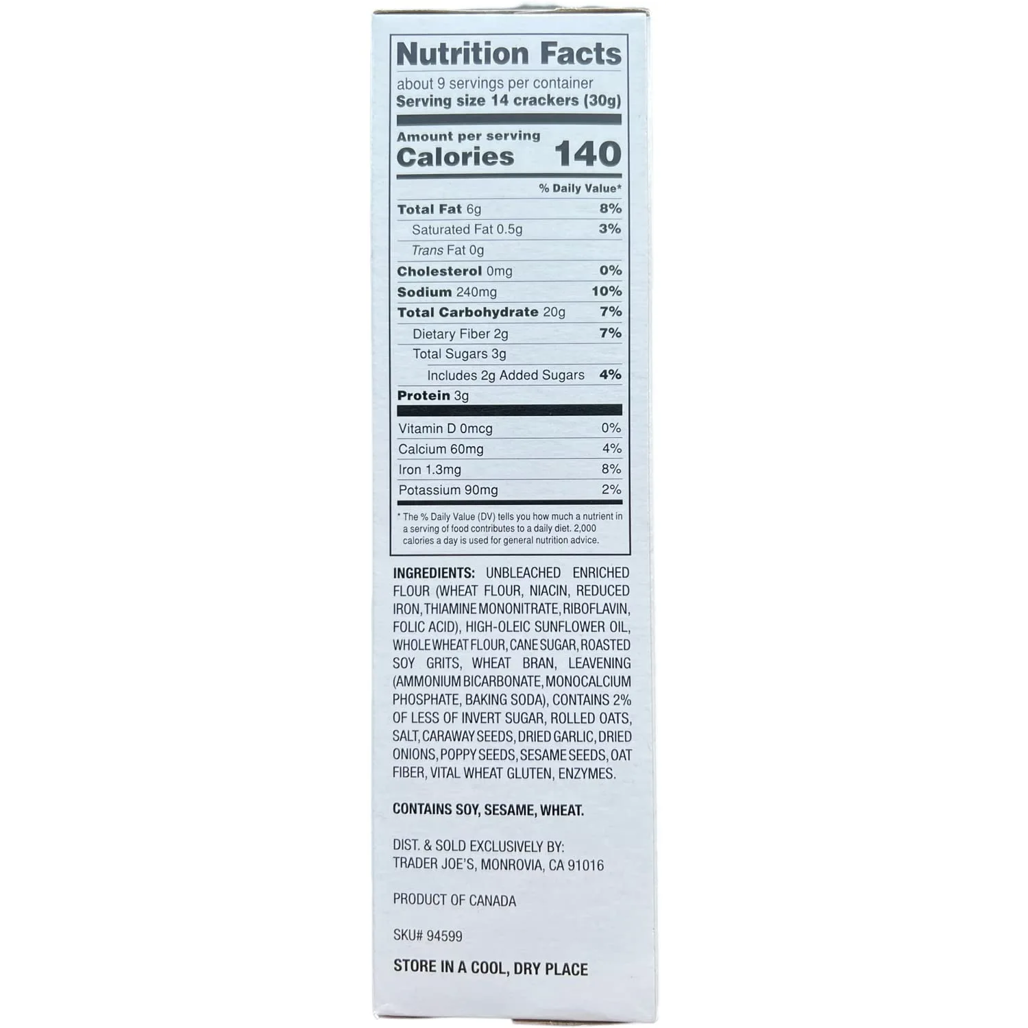 Trader Joe's Everything but the bagel Seasoned Bite Sized Crackers, 10 oz (Pack of 1)