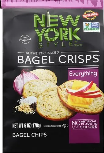 New York Style Bagel Crisps, Everything, 6 Ounce