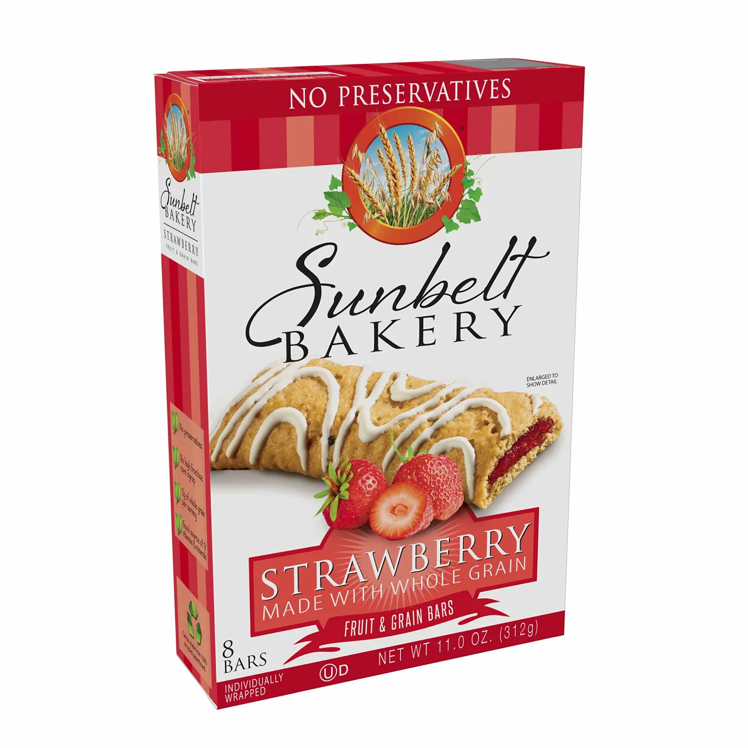 Sunbelt Bakery Strawberry Fruit & Grain Bars, 1.4 oz Bars, 8 Count