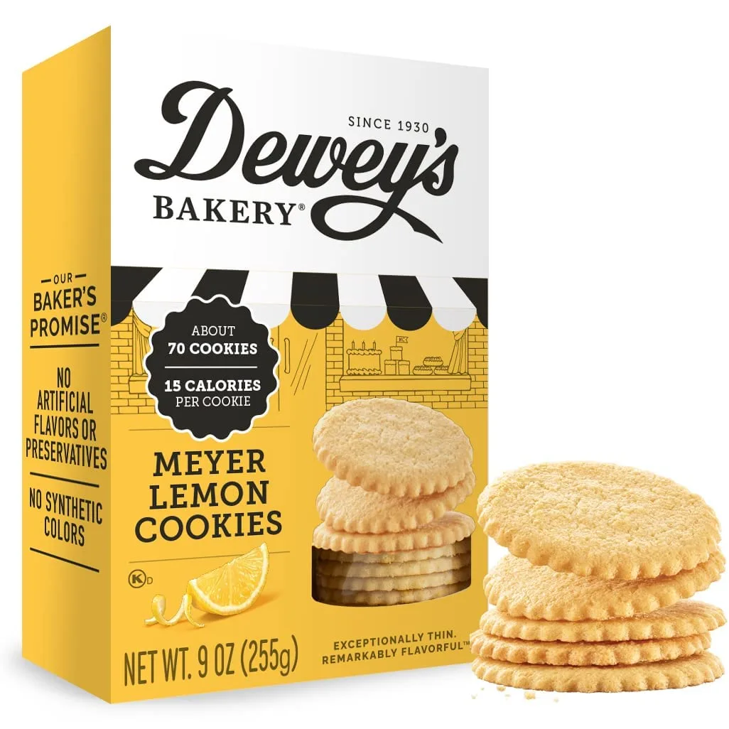 Deweys Moravian Meyer Lemon Cookie Thin - 9 oz (Pack of 1)