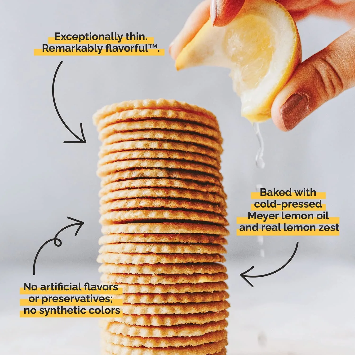 Deweys Moravian Meyer Lemon Cookie Thin - 9 oz (Pack of 1)