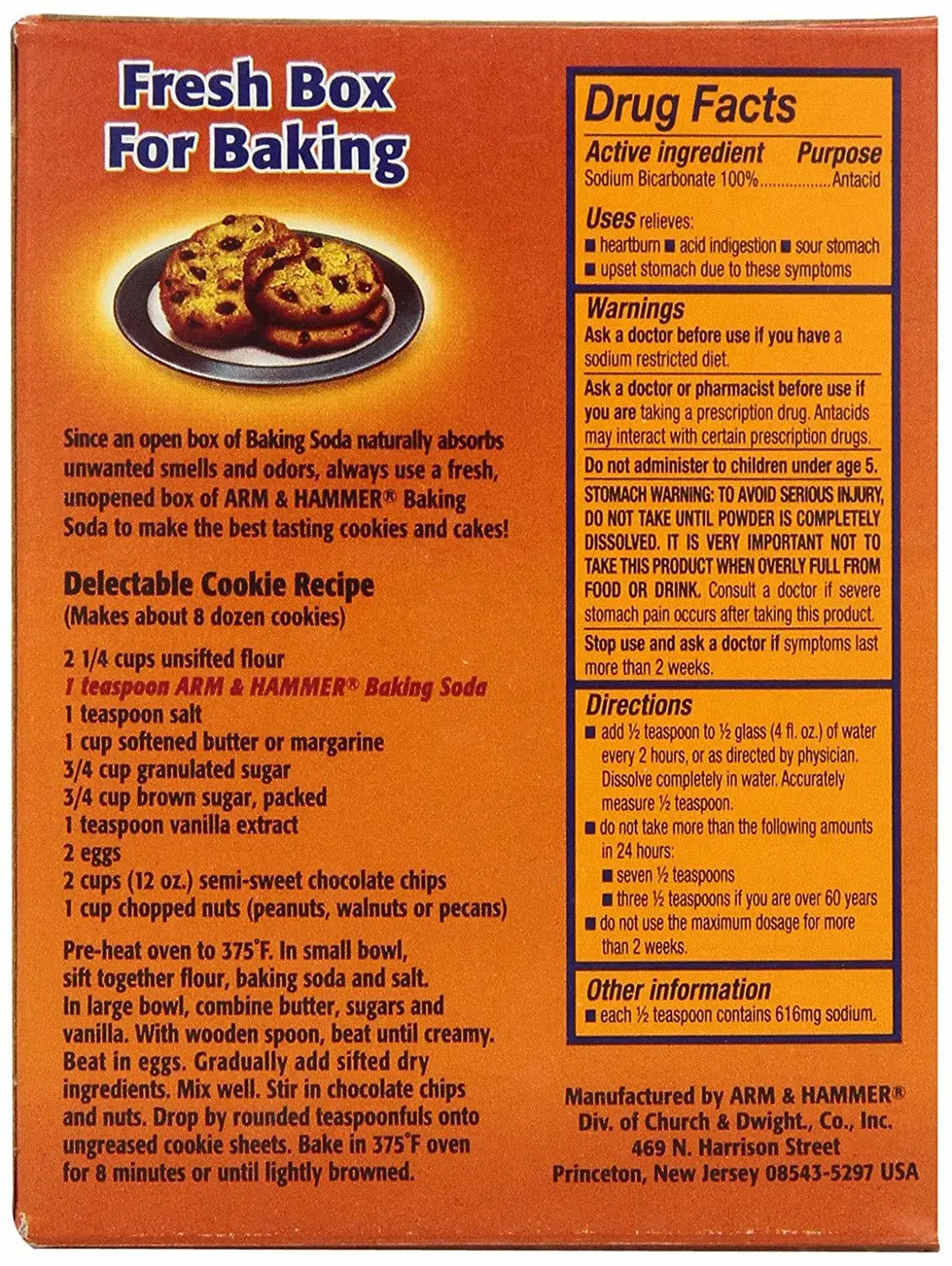 Arm & Hammer Baking Soda, 16 oz (3 Pack)