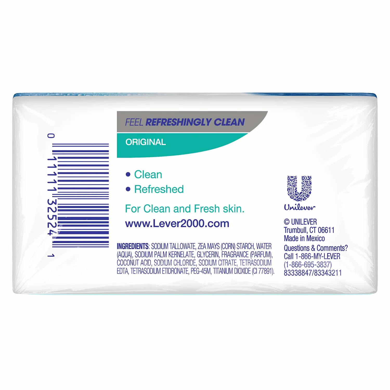 Lever 2000 Bar Soap, Original, 4 oz, 2 Bar