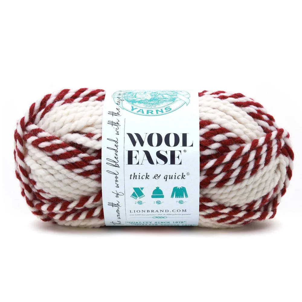 Lion Brand Yarn Wool-Ease Thick & Quick Yarn, Soft and Bulky Yarn for Knitting, Crocheting, and Crafting, 1 Skein, Red Beacon