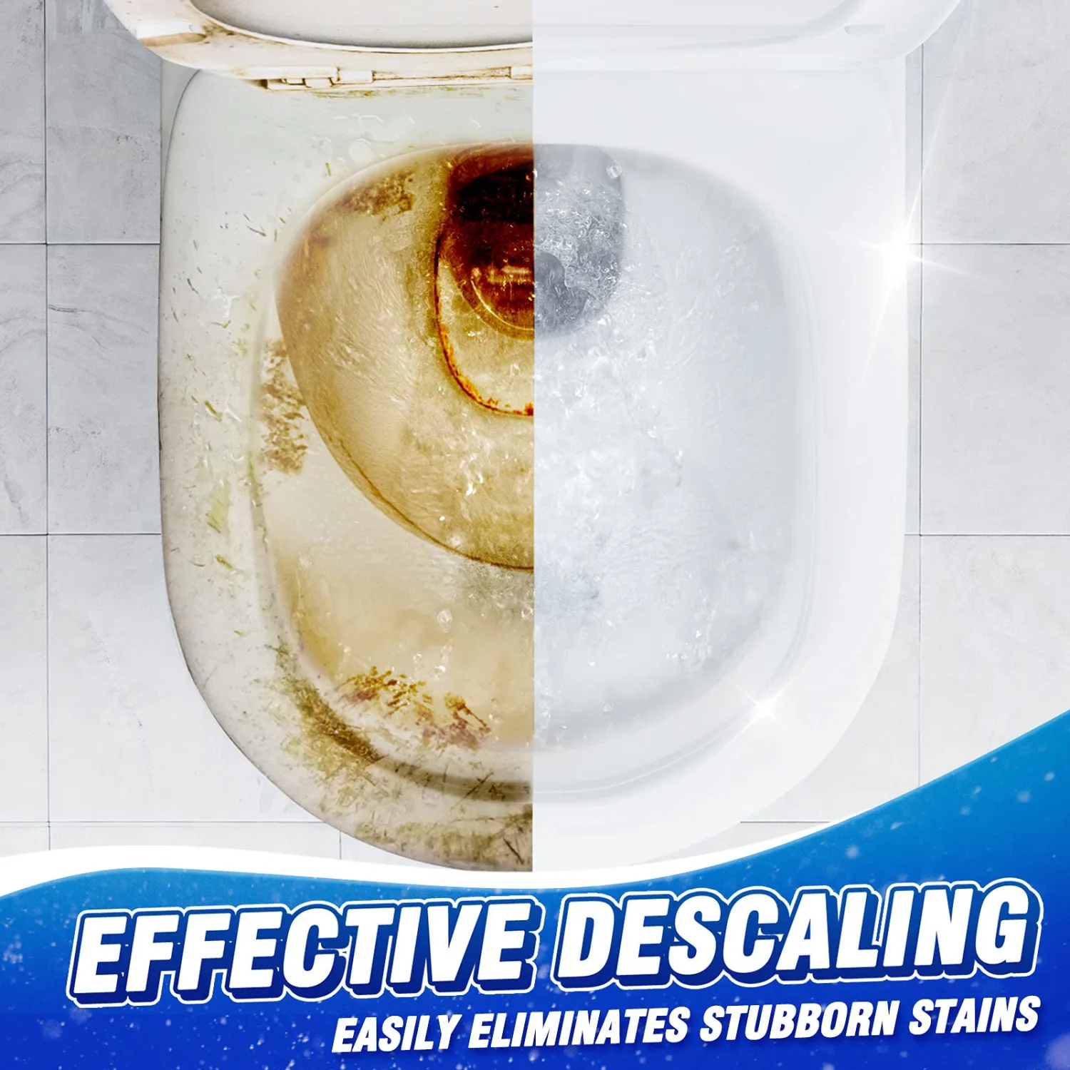 Vacplus Toilet Bowl Cleaner Tablets 6 PACK, Automatic Toilet Bowl Cleaners with Bleach, Durable Toilet Tank Cleaners with Sustained-Release Technology, Household Toilet Cleaners with Easy Operation