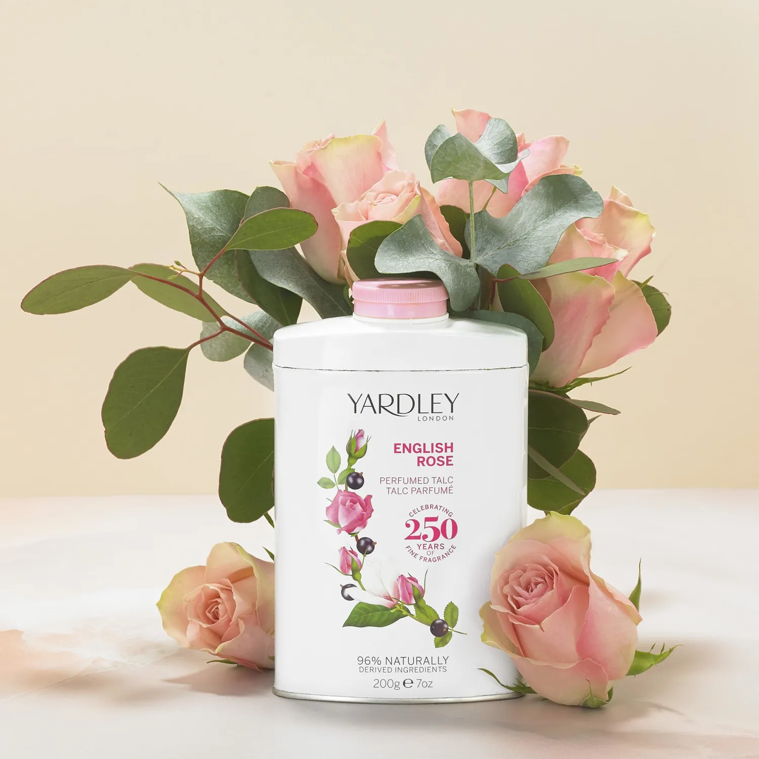 Yardley of London English Rose 7.0 oz Perfumed Talc, clean (Y6320018-6)