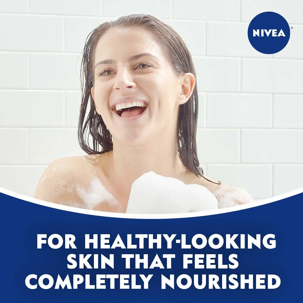 Nivea Nourishing Botanical Blossom Moisturizing Body Wash for Dry Skin, 30 Fl Oz Pump Bottle