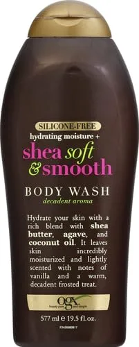 OGX Hydrating Moisture + Shea Soft & Smooth Body Wash, (022796924254) Coconut 19.5 Fl Oz