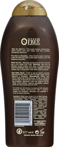 OGX Hydrating Moisture + Shea Soft & Smooth Body Wash, (022796924254) Coconut 19.5 Fl Oz