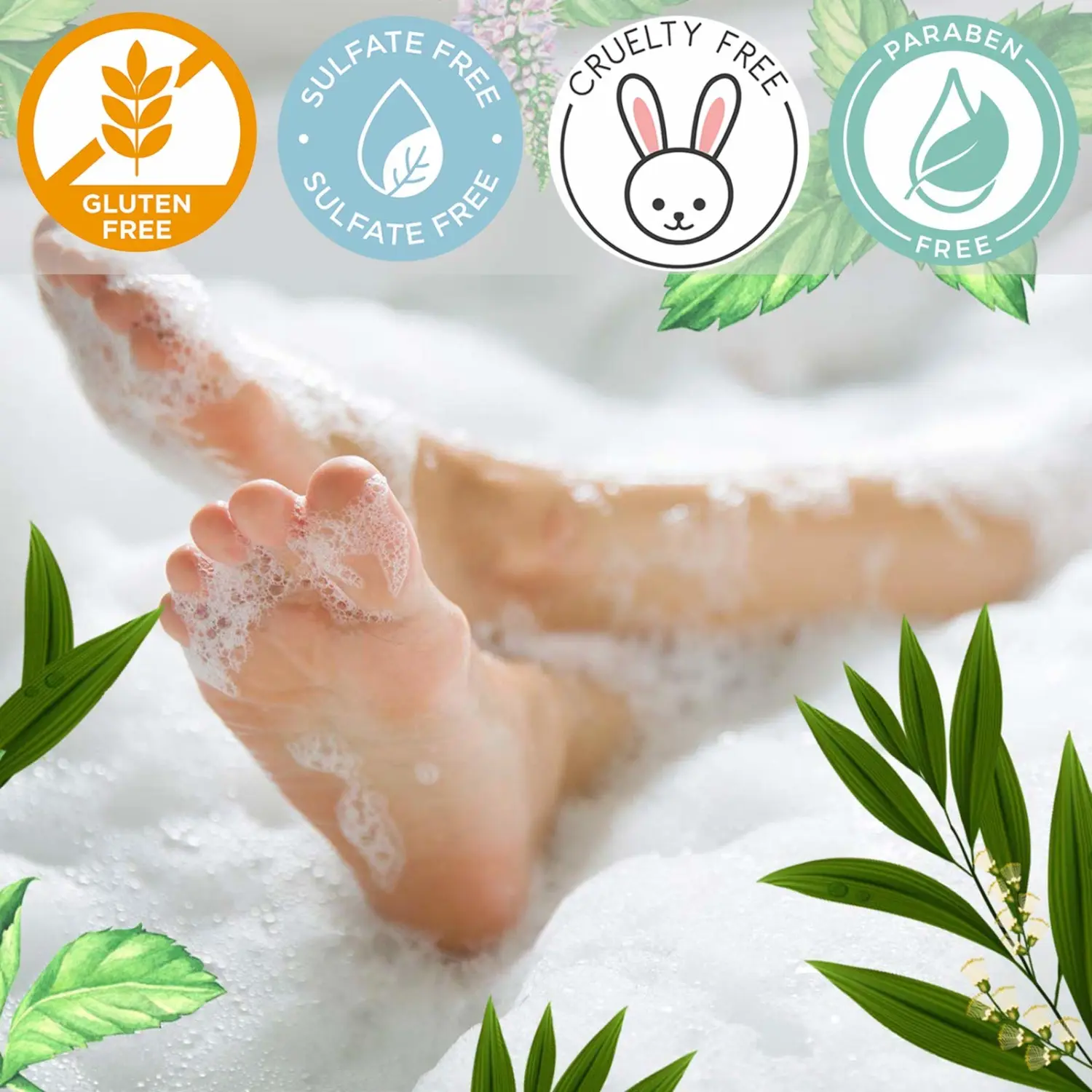 Luseta Tea Tree Oil Body Wash with Mint, Sulfate free, Helps Body Odor, Athlete's Foot, Jock Itch, Ringworm, Yeast Infections, Skin Irritations, Shower Gel for Women/Men 16.9oz