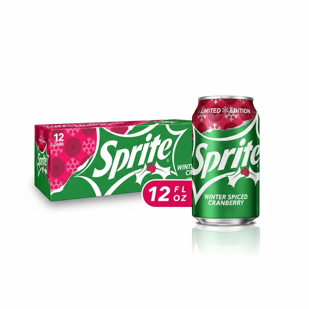 Sprite Winter Spiced Cranberry, 12 Fl Oz (Pack Of 12)