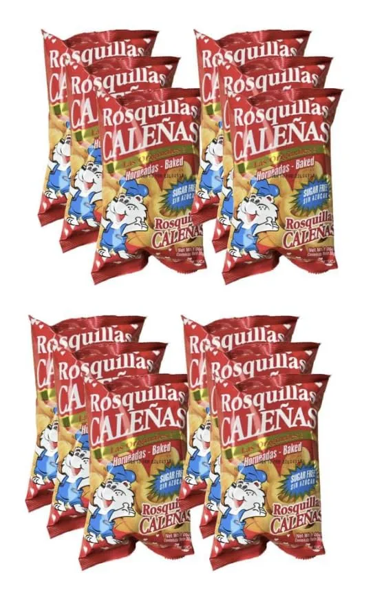 Rosquillas Caleñas 30g PACK of 12 - Traditional Cheese Snacks - Imported from Colombian
