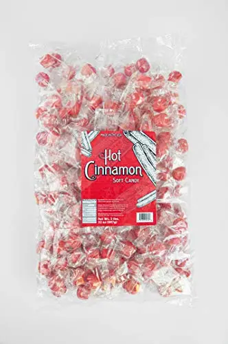 Stewart Old Fashioned Hot Cinnamon Flavored Pure Sugar Candy Puff Balls - Individually Wrapped Candy Snack, Fat-Free, Cholesterol-Free, Gluten-Free, Made in the USA - 2 Pound Bag
