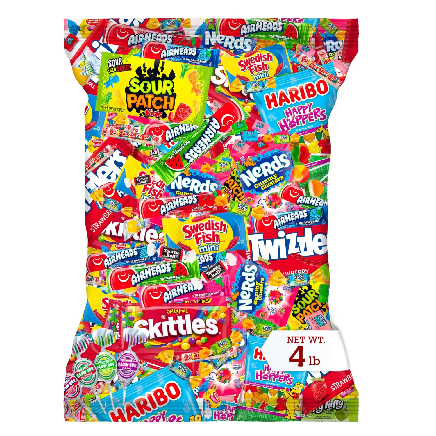 Bulk Candy Variety Pack - 4 lb Bulk Easter Candy Assortment - Easter Basket Stuffers, Pinata Stuffer Candies Variety Pack, Office CandyBowl Treats - Individually Wrapped Candies Bulk