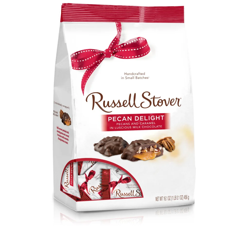 Russell Stover, Milk Chocolate Pecan Delight, Gusset Bag, 16.1 oz. (28 Pieces)