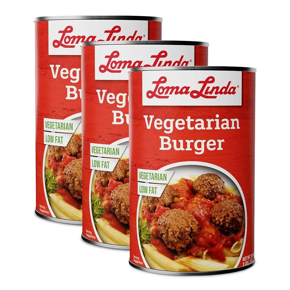 Loma Linda - Plant-Based Meat Substitutes (50oz) (Vegetarian Burger, 3 pack)