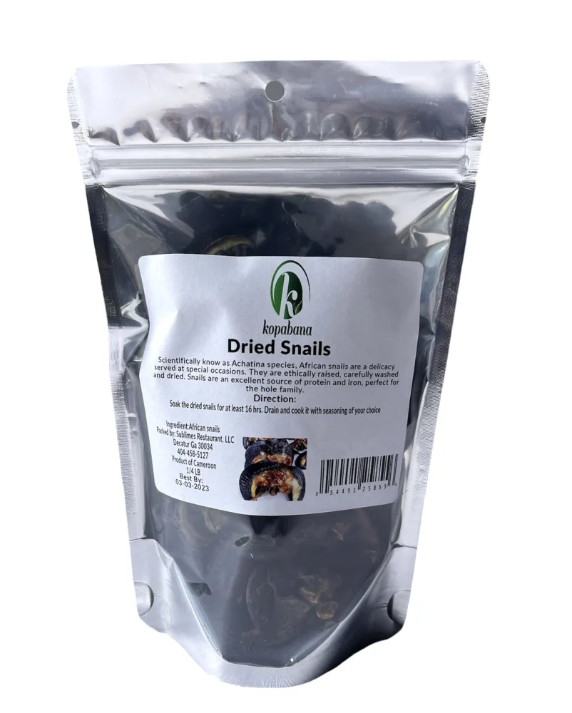 Kopabana Dried African snails| For Stewing or grilling| Various sizes| 4 oz