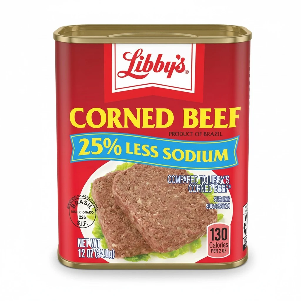 Libby's Corned Beef, Canned Meat, With 25% Less Sodium, 12 oz