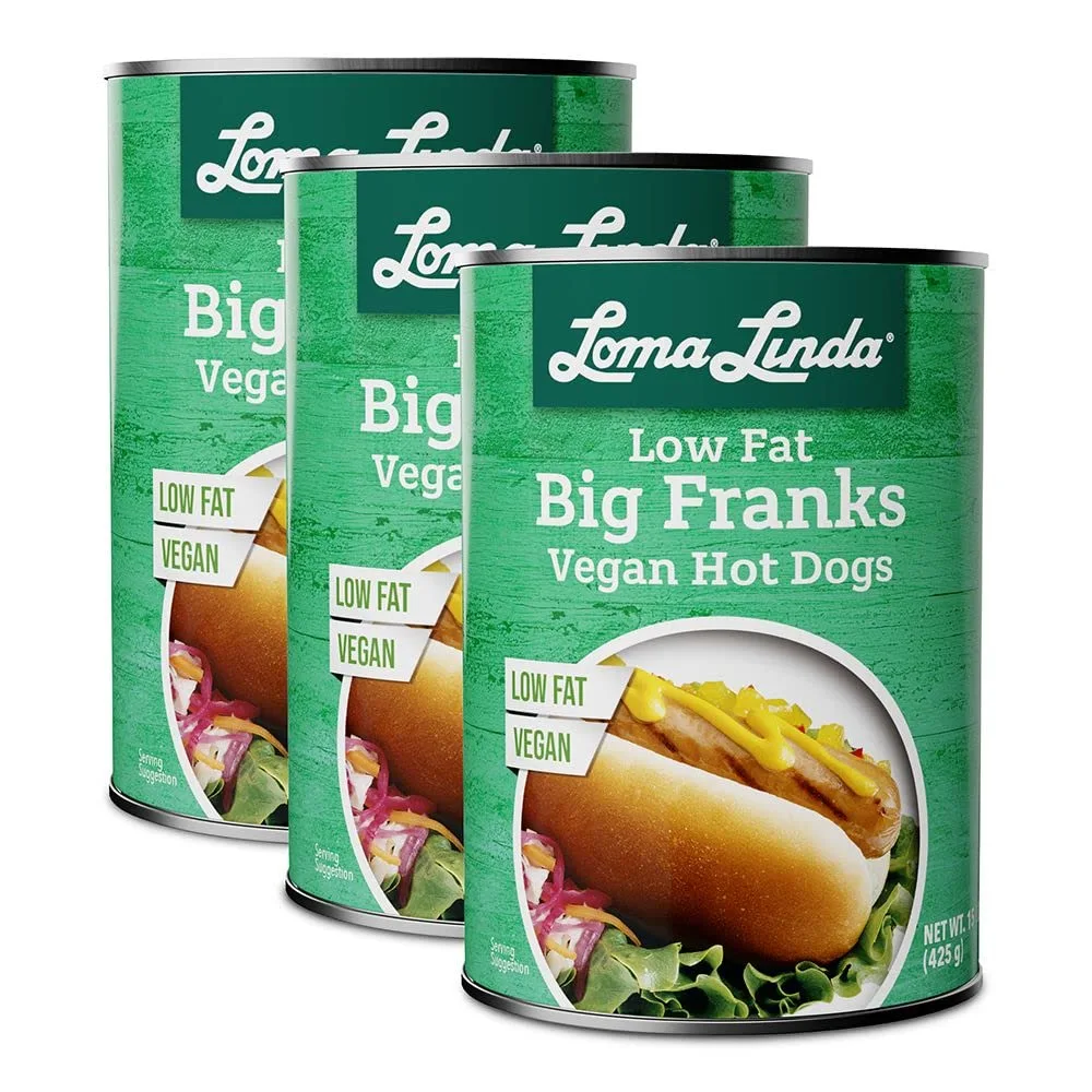 Loma Linda - Plant-Based Meats (Big Franks®, Low Fat (15 oz.), 3 Pack)