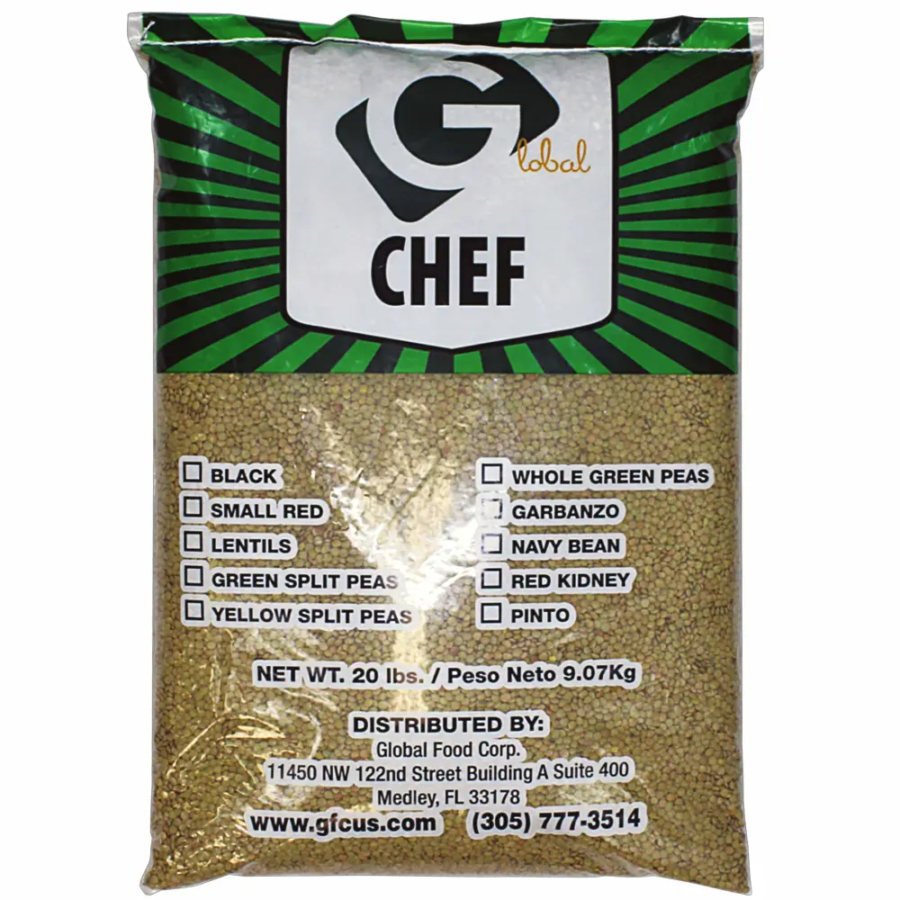 Global Chef Lentils Lentils Bulk Nutrient-Rich Beans Dried Beans Lentils Dry High in Protein Fiber - Naturally Sourced, Non-GMO - No Harmful Additives - Bulk Gourmet Lentils for Restaurant - 20 Lbs