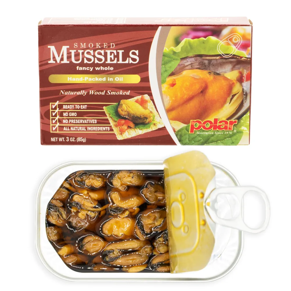 MW Polar Seafood, Smoked Mussels, 3-Ounce (Pack of 24)