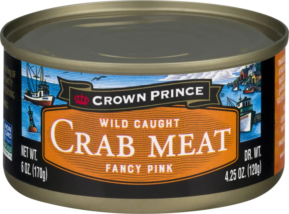 Crown Prince Fancy Pink Crab Meat, 6-Ounce Cans (Pack of 12)