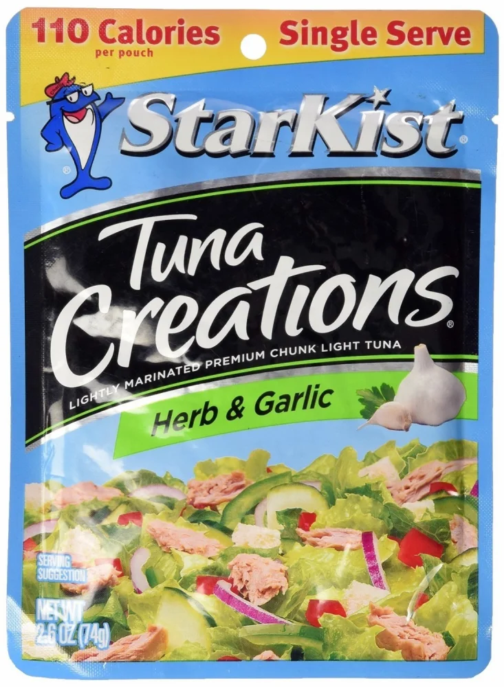 Starkist Tuna Creations, Herb & Garlic, Single Serve 2.6-Ounce Pouch (Pack of 10)