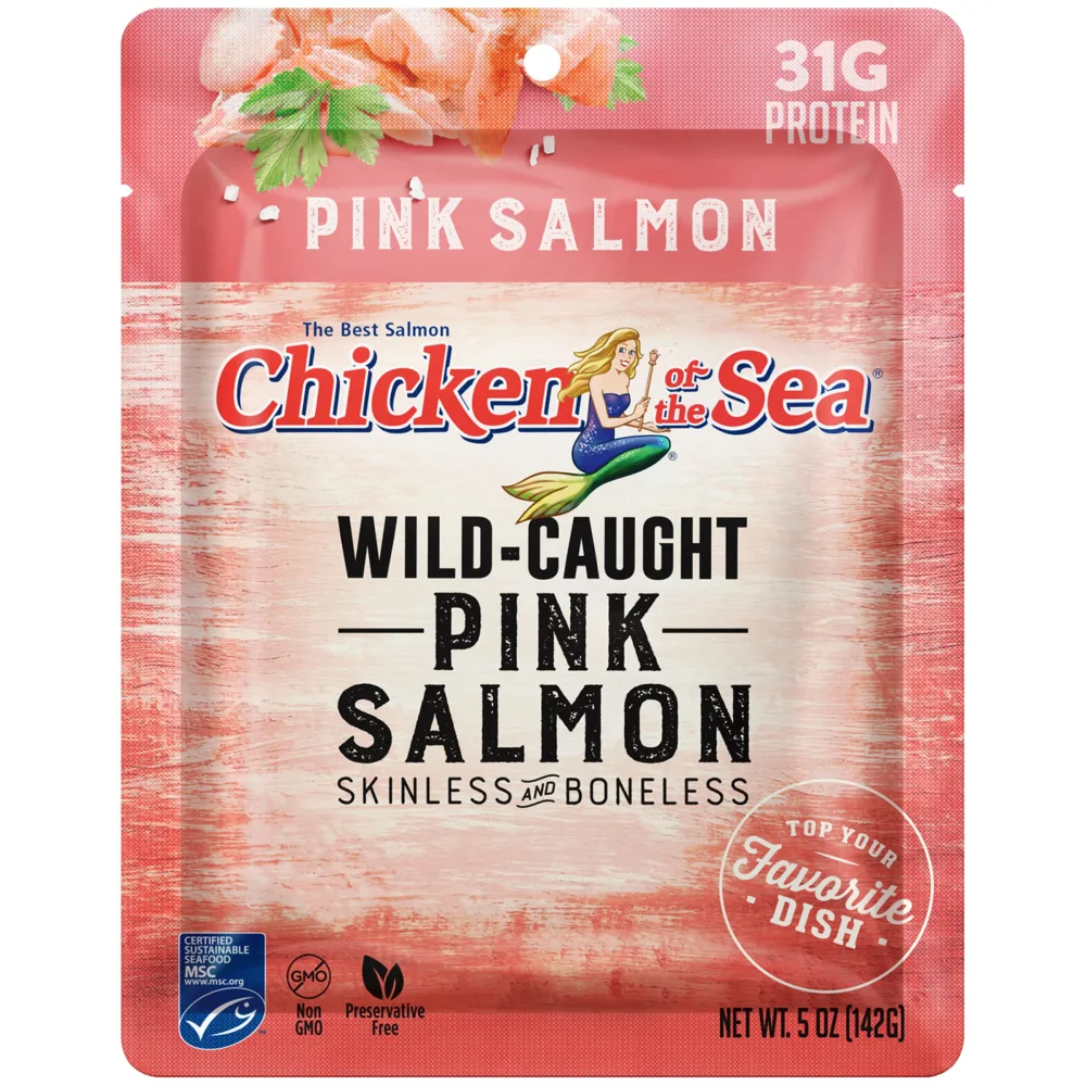 Chicken of the Sea Pink Salmon, Wild-Caught, Skinless & Boneless, 5-Ounce Packet (Pack of 1)