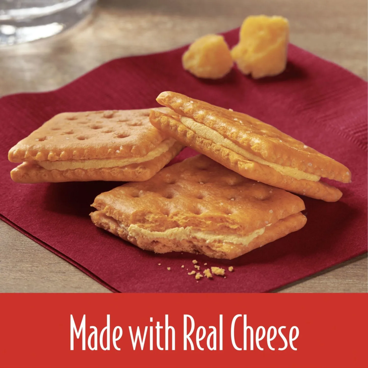 Keebler Cheese and Cheddar Sandwich Crackers, Single Serve, 1.8 oz Packages (12 Count)