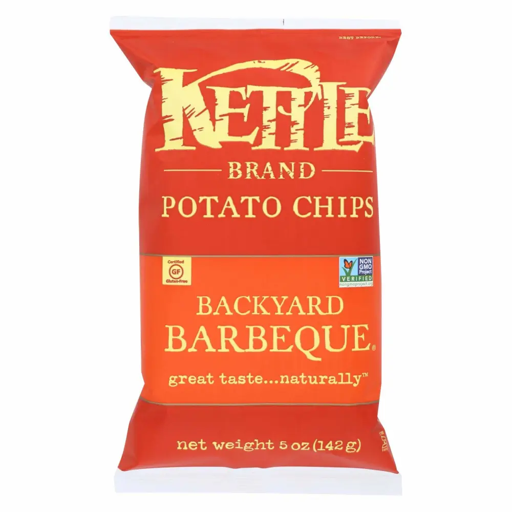 Kettle Brand Potato Chips, Backyard Barbeque Bags, 5 Ounce (Pack of 15)