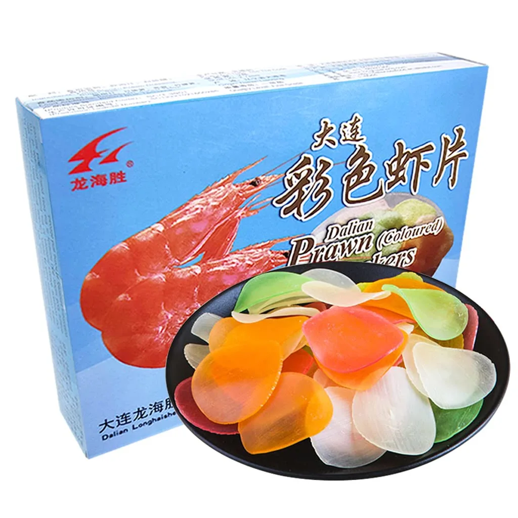 JTEDZI Uncooked Prawn Chips 6.35 oz / 180g, Colored Shrimp Chips Snack, Prawn Crackers, Shrimp Chips Uncooked, Shrimp Crackers for Adult and Child (Multi Color, Pack of 1)