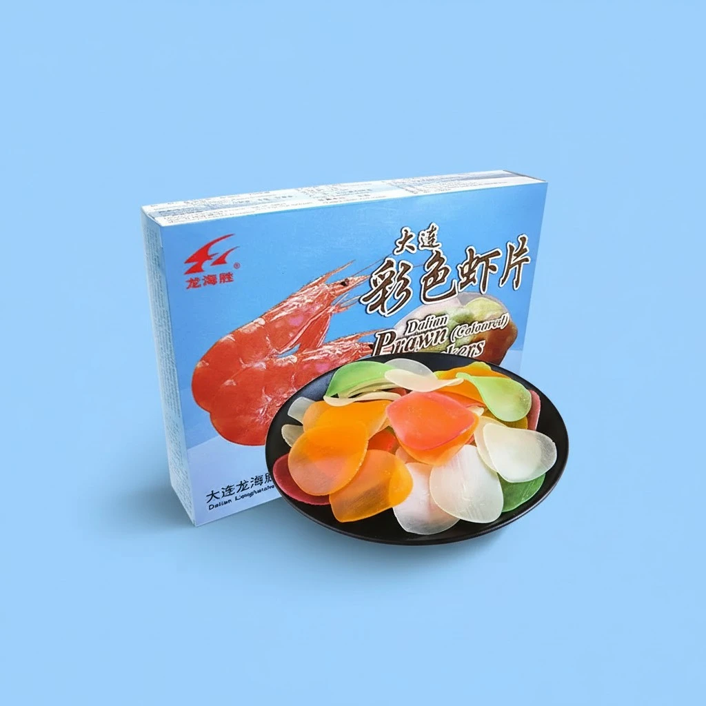 JTEDZI Uncooked Prawn Chips 6.35 oz / 180g, Colored Shrimp Chips Snack, Prawn Crackers, Shrimp Chips Uncooked, Shrimp Crackers for Adult and Child (Multi Color, Pack of 1)