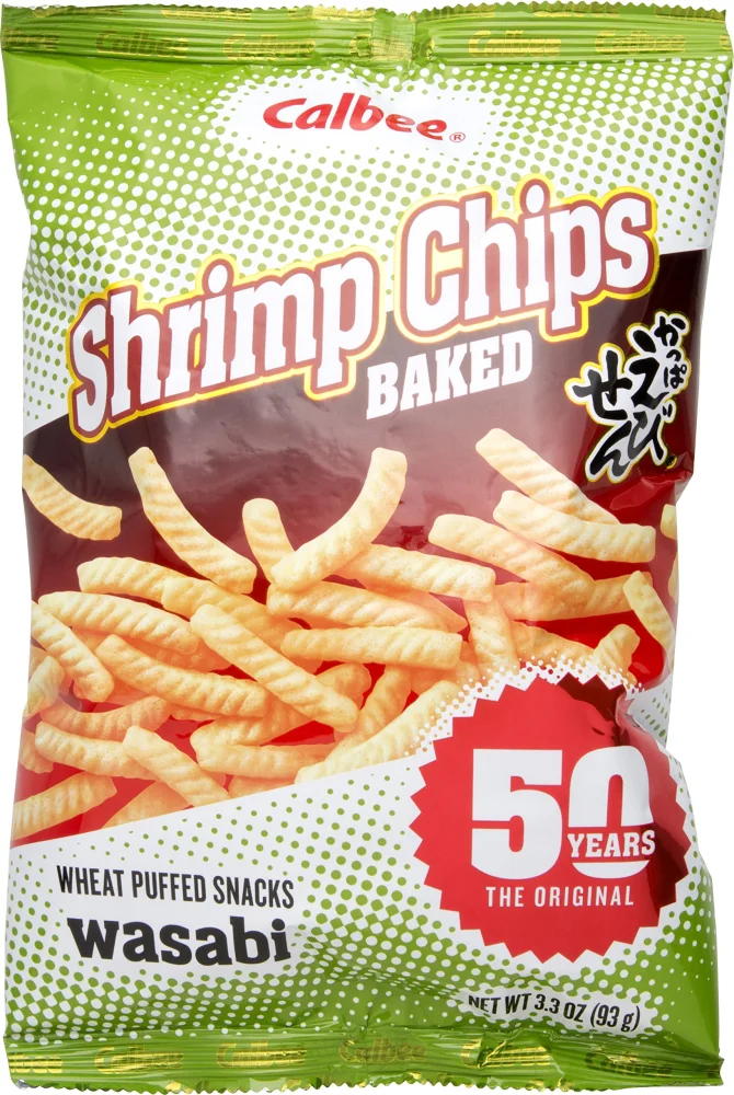 Calbee Shrimp Chips Wasabi, 3.3 oz (Pack of 3)