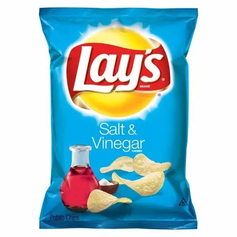Lay's Salt & Vinegar Flavored Potato Chips, 1.5 ounce (Pack of 8)