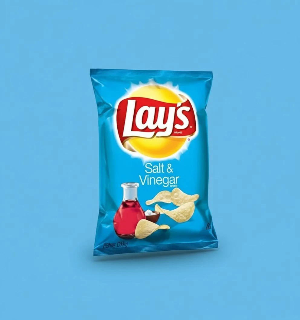 Lay's Salt & Vinegar Flavored Potato Chips, 1.5 ounce (Pack of 8)