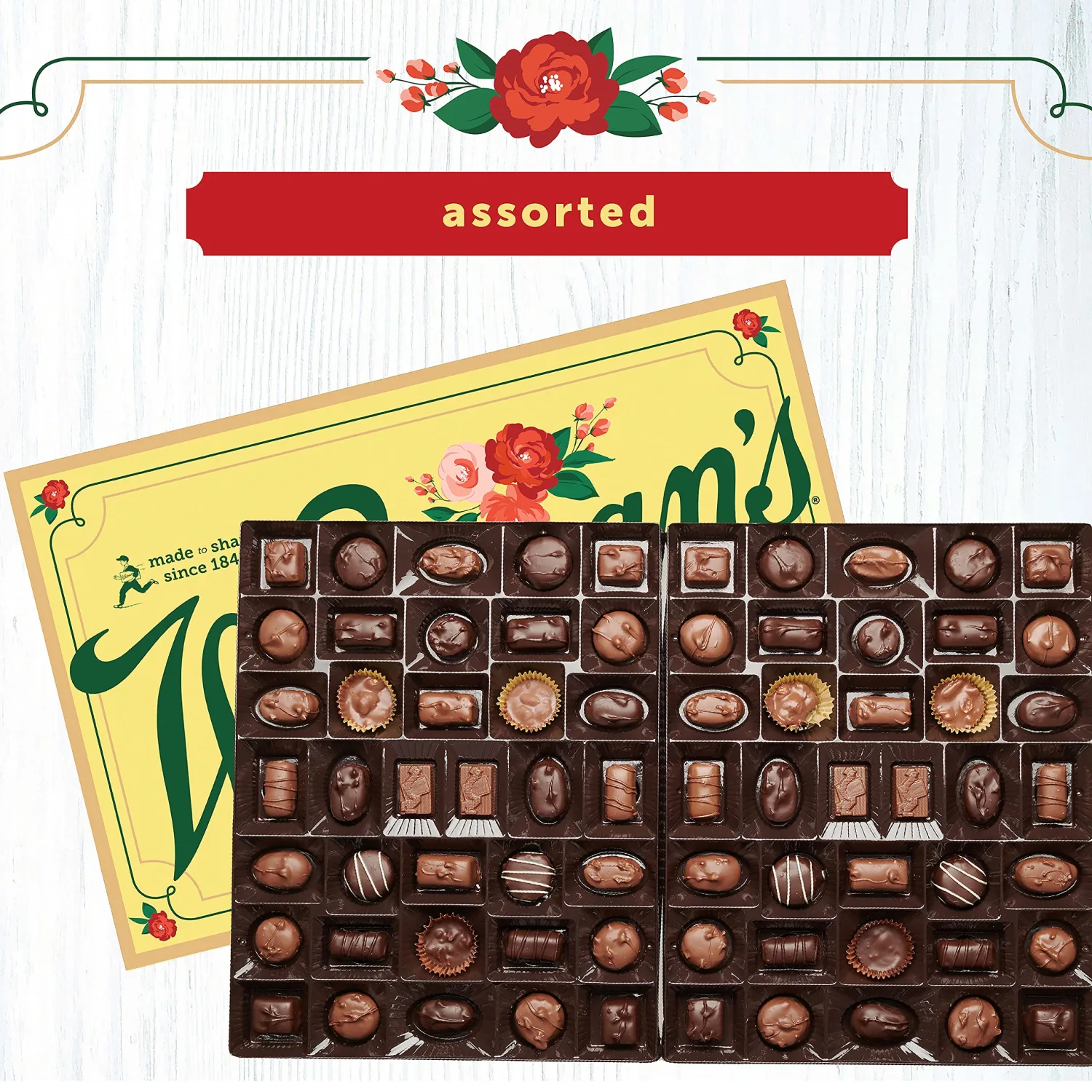 Whitman's Sampler Chocolate Gift Box of Assorted Chocolates, 36 Ounce (72 Pieces)