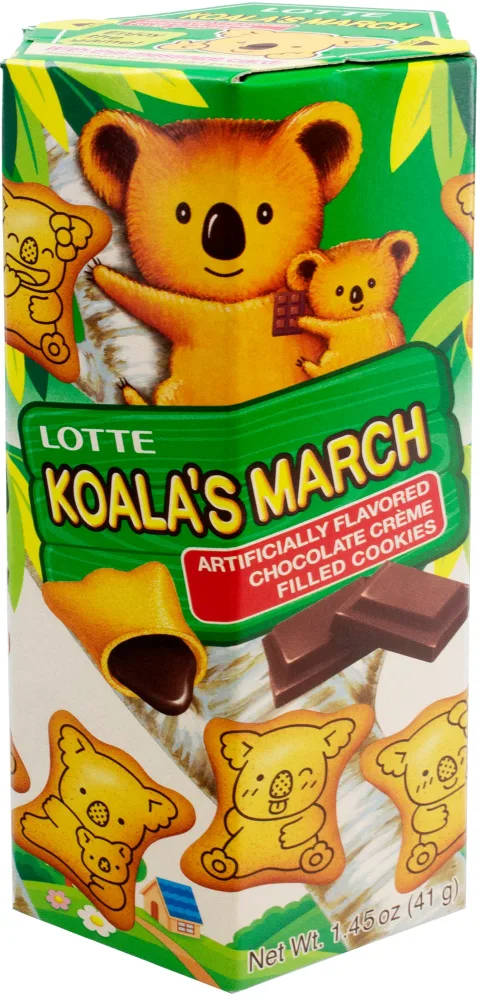 Lotte Koala's March Cookie with Chocolate Cream, 1.45 oz