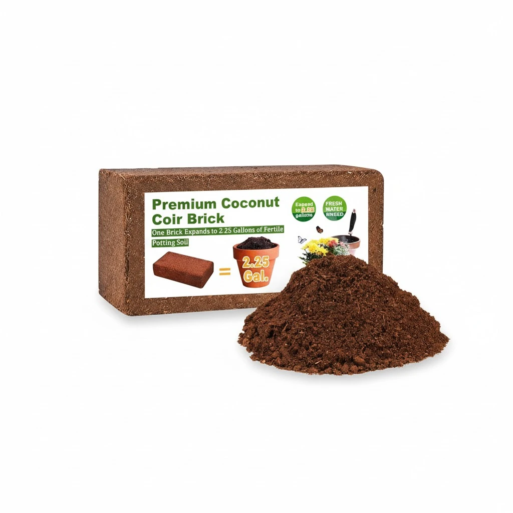 Organic Coco Coir 1 Pcs Compressed Coconut Coir Brick Coconut Fiber Husk Substrate Mulch Coconut Bark Core Growing Medium Peat Moss Soil High Nutrition for Plants Gardening Seed Starting Soil Mix