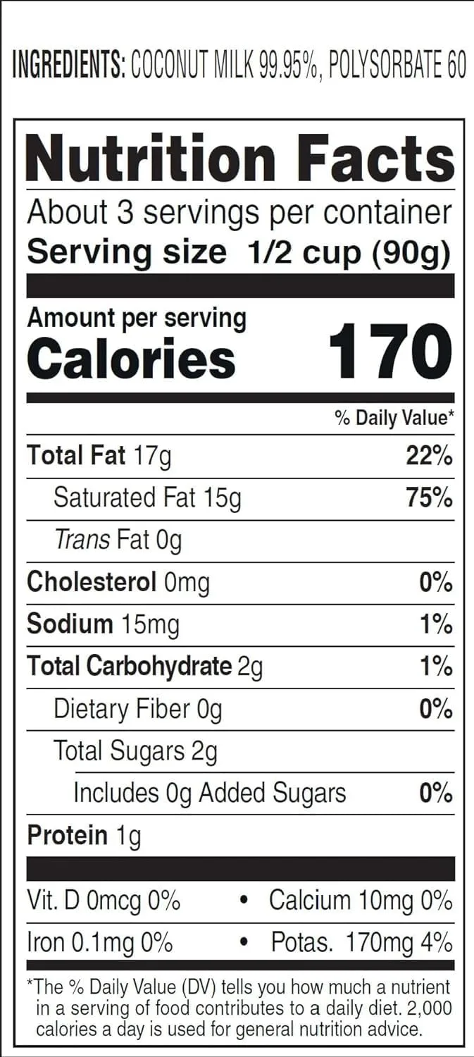 Aroy-D Coconut Milk 1000ml/33.8oz, 6pack