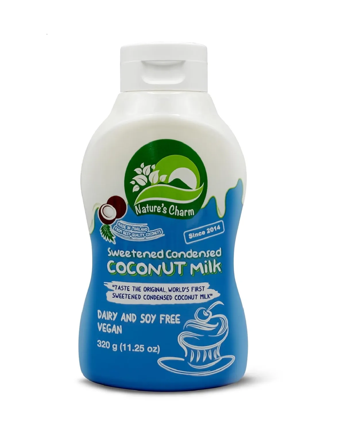 Nature's Charm Sweetened condensed coconut milk 11.25 oz (Squeezable bottle) 3PK